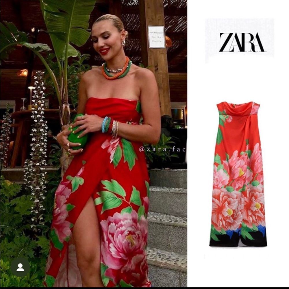ZARA FLORAL PRINT DRESS